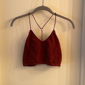 Colsie Red Bralette w/ Gold Flecks - Size Medium